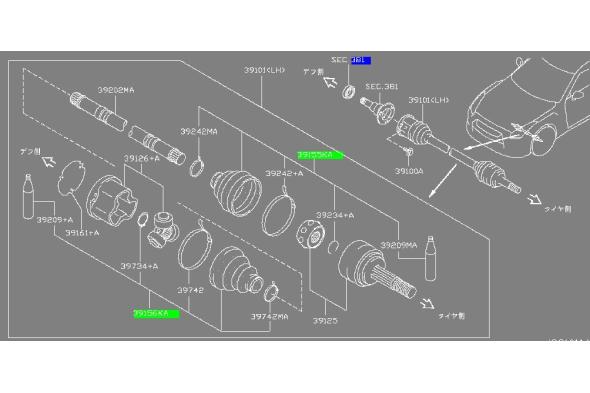 Nissan 39156KA REPAIR KIT, DUST BOOT INNER | JDM Japanparts.com | R35