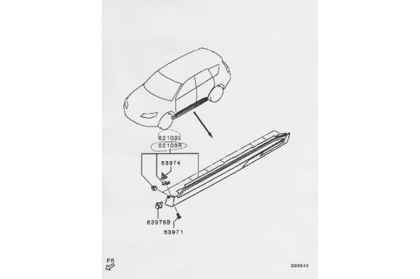 Mitsubishi 62103R + 62103L AIR DAM, SIDE | JDM Japanparts.com | CW5W