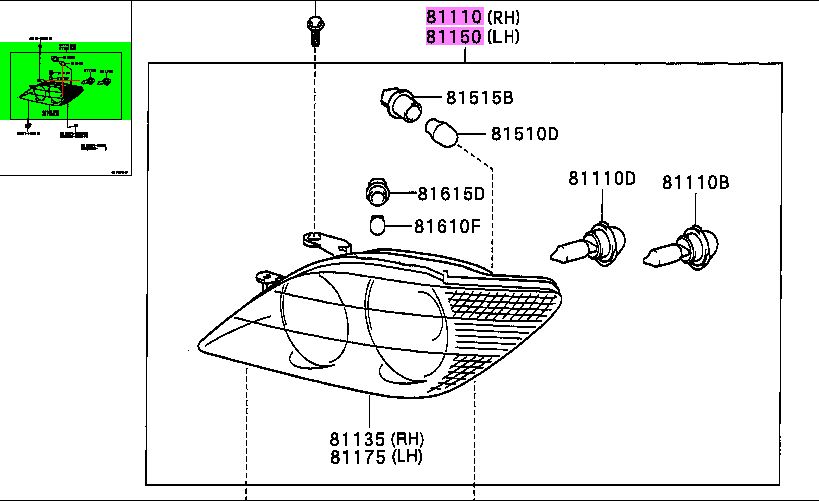 81110b лампа toyota